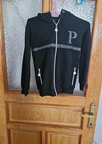 Siyah Kapüşonlu Mini Fermuarlı Çocuk Ceket - Görsel 3