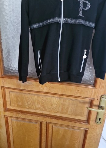 Siyah Kapüşonlu Mini Fermuarlı Çocuk Ceket - Görsel 4