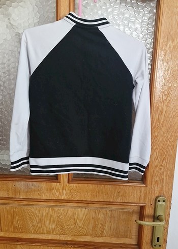 Kız Çocuk Siyah-Beyaz Düğmeli Ceket - Görsel 2