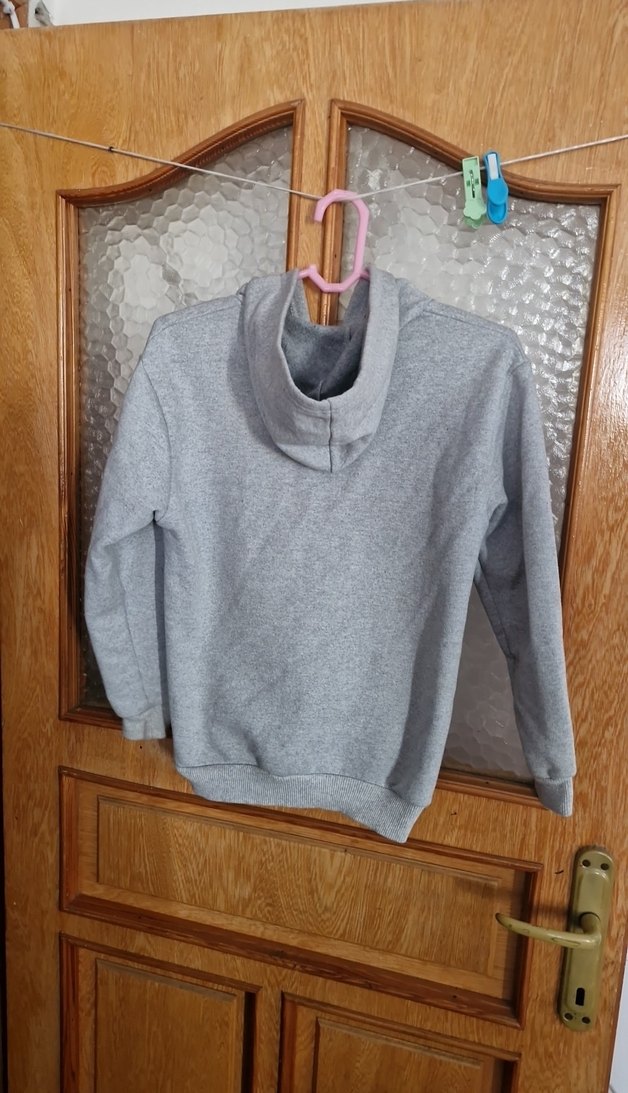 Kız Çocuk Gri Fermuarlı Sweatshirt - Görsel 3