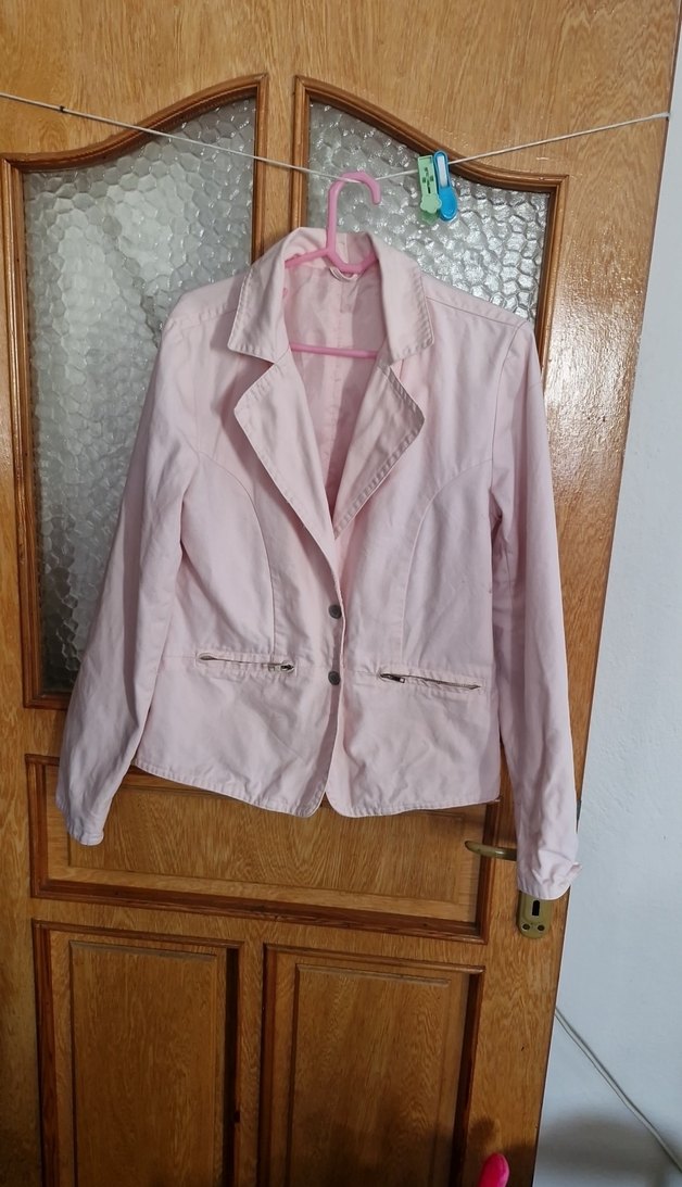 Pembe Düğmeli Kadın Blazer Ceket - Görsel 2