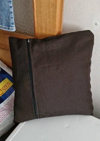 Koyu Kahverengi Nakışlı Bohem Dekoratif Minder - Görsel 2