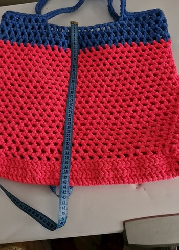 Renkli Örgü Kadın Çanta - Görsel 4