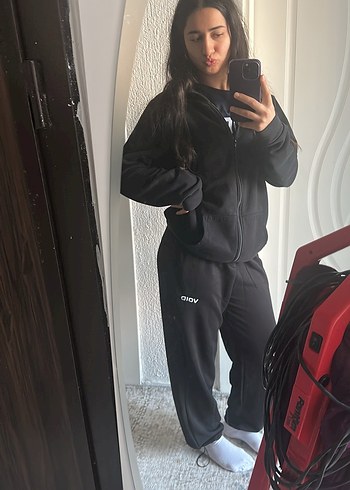 xs Beden Void. Unısex ayarlanabilir paça siyah eşofman