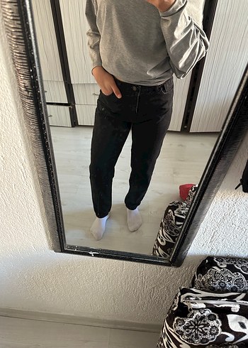 Topshop Siyah Mom jean pantolon