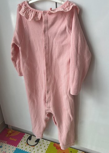 2 Yaş Beden Pembe Bebek Kız Tulum, Düğmeli, Pastel Ton - 2 yaş