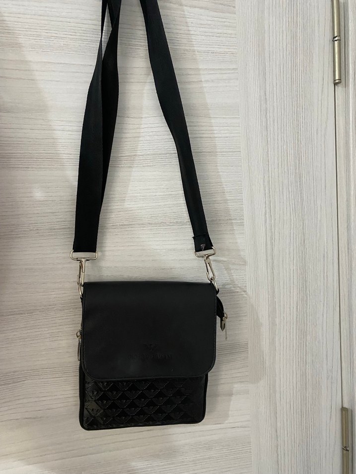 Giorgio Armani Siyah Erkek Omuz Çantası - Görsel 3