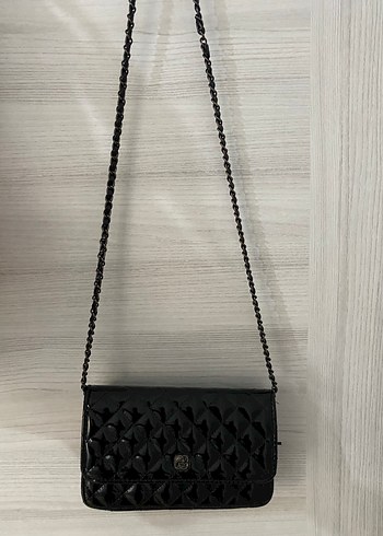 Klasik Siyah Deri Kadın Çanta - Görsel 3