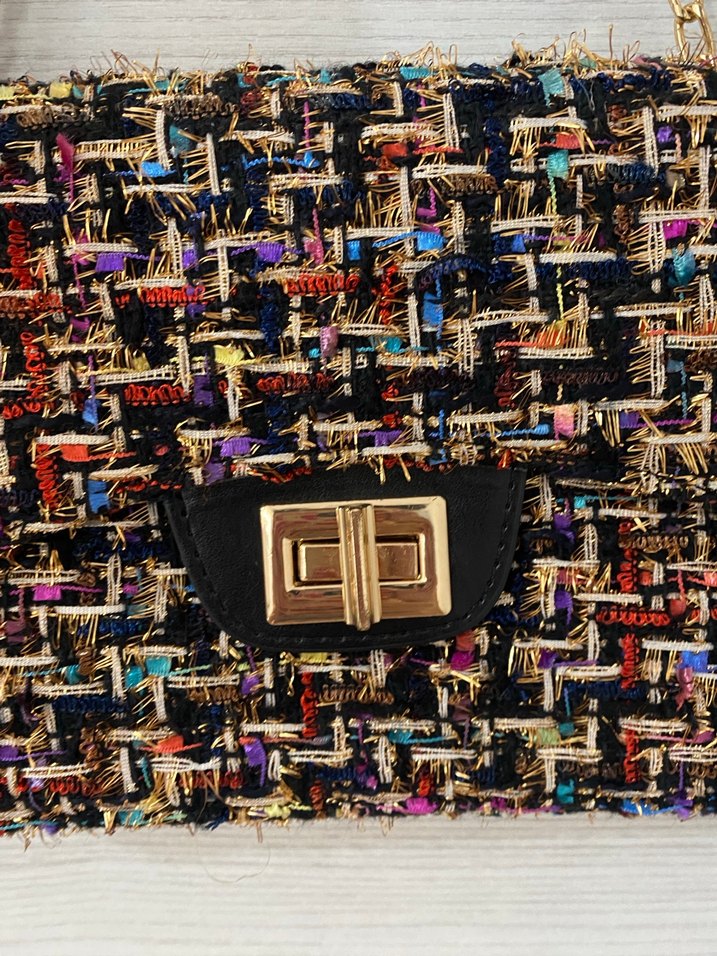 Zincir Detaylı Çok Renkli Kadın Çantası - Görsel 2