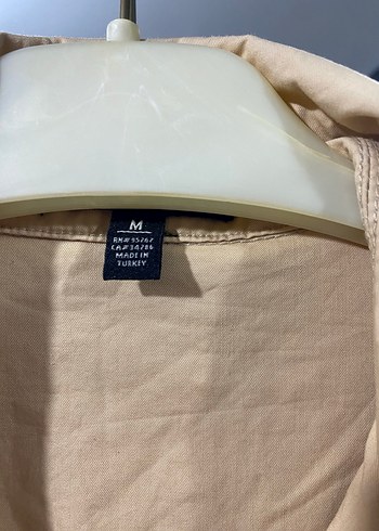 Bej Keten Düğmeli Gevşek Kesim Tulum - Görsel 2