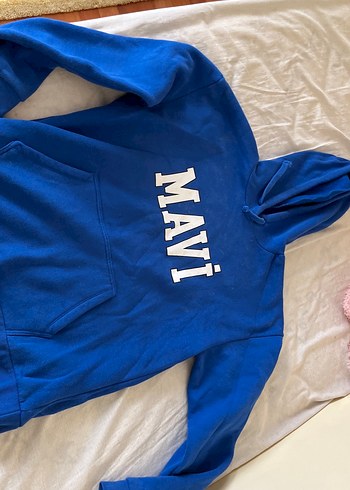 Mavi Mavi Kapüşonlu Kadın Sweatshirt