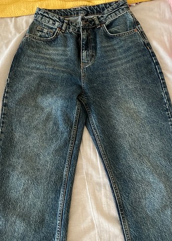 Trendyol & Milla Gri Denim Geniş Kesim Midi Kadın Kot Pantolon