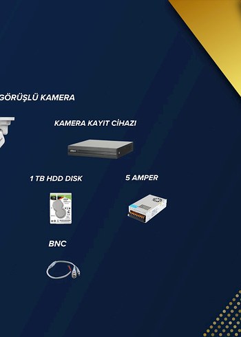 DAHUA 2 MP 1 KAMERALI MİNİ PAKET MONTAJ DAHİL