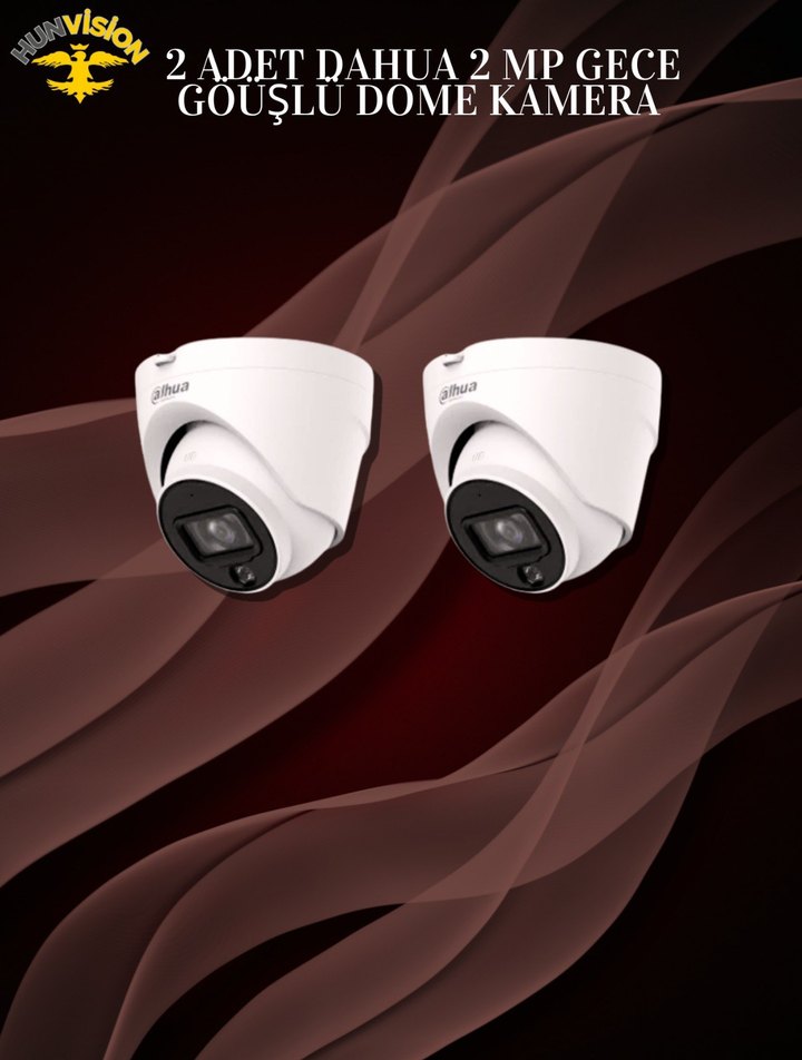 Dahua 2 MP 2 KAMERALI IP / DOME FULL PAKET - Görsel 2