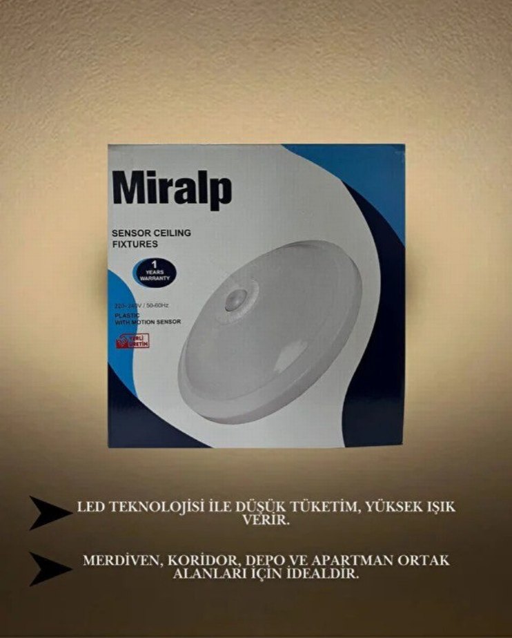 MİRALP SENSÖRLÜ TAVAN ARMATÜRÜ - Görsel 3
