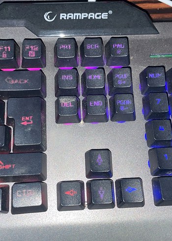 RAMPAGE Çok Renkli Işıklı Mekanik Klavye - Görsel 4