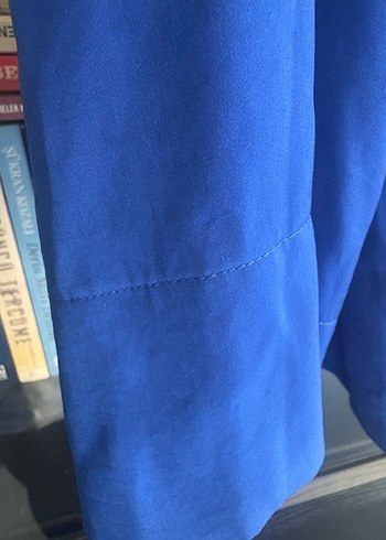 l Beden mavi Renk Mavi Düğmeli Kadın Pijama