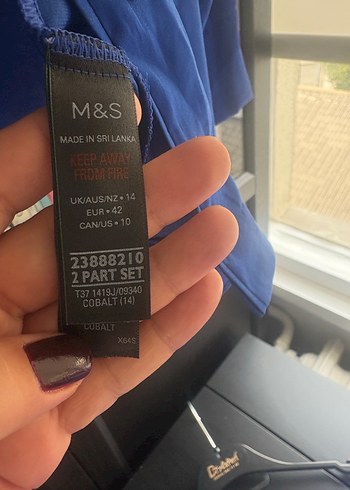 Marks & Spencer Mavi Düğmeli Kadın Pijama