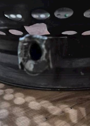 55 cm çapı. Koyu Kahverengi emaye ekmek sacı - Görsel 7