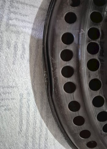 55 cm çapı. Koyu Kahverengi emaye ekmek sacı - Görsel 3