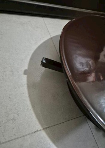 55 cm çapı. Koyu Kahverengi emaye ekmek sacı - Görsel 6