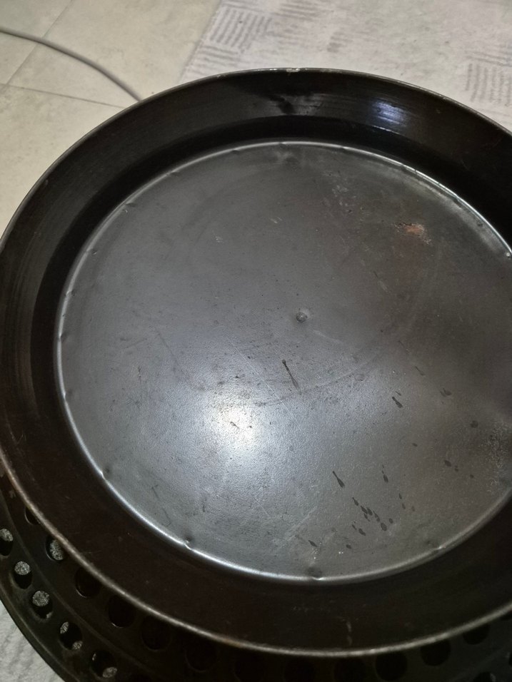 55 cm çapı. Koyu Kahverengi emaye ekmek sacı - Görsel 2