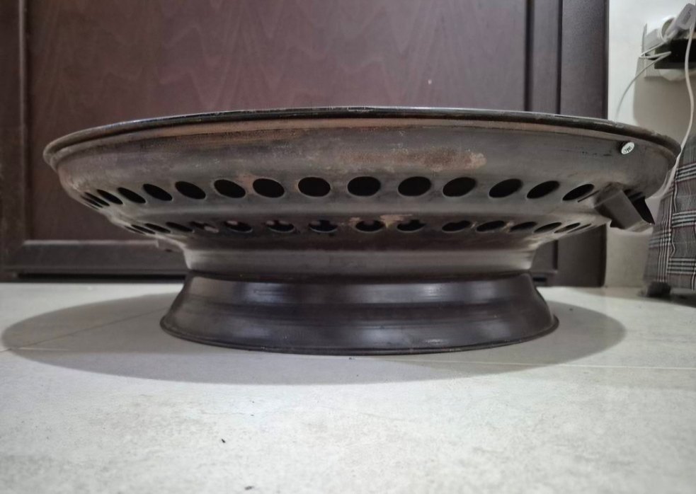 55 cm çapı. Koyu Kahverengi emaye ekmek sacı - Görsel 4