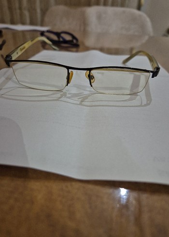 Şeffaf gold erkek Minimalist Gözlükler - Görsel 6