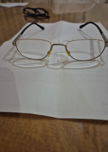 Şeffaf gold erkek Minimalist Gözlükler - Görsel 5