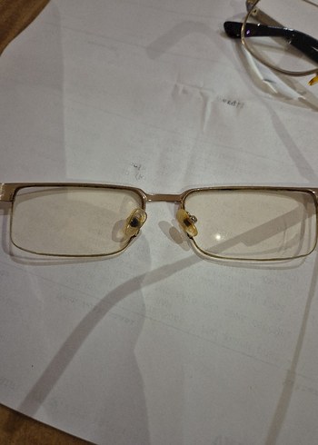 Şeffaf gold erkek Minimalist Gözlükler - Görsel 4