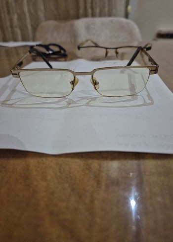 Şeffaf gold erkek Minimalist Gözlükler - Görsel 7