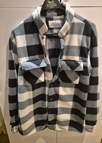 Gri Ekose kadın Uzun Kollu Gömlek - Görsel 2