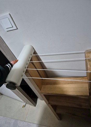 Duvara Monte Beyaz Kurutma Askısı - Görsel 7