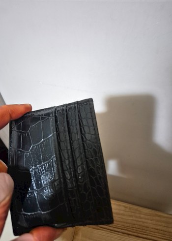 Siyah Deri Yılan Desenli Cüzdan - Görsel 2