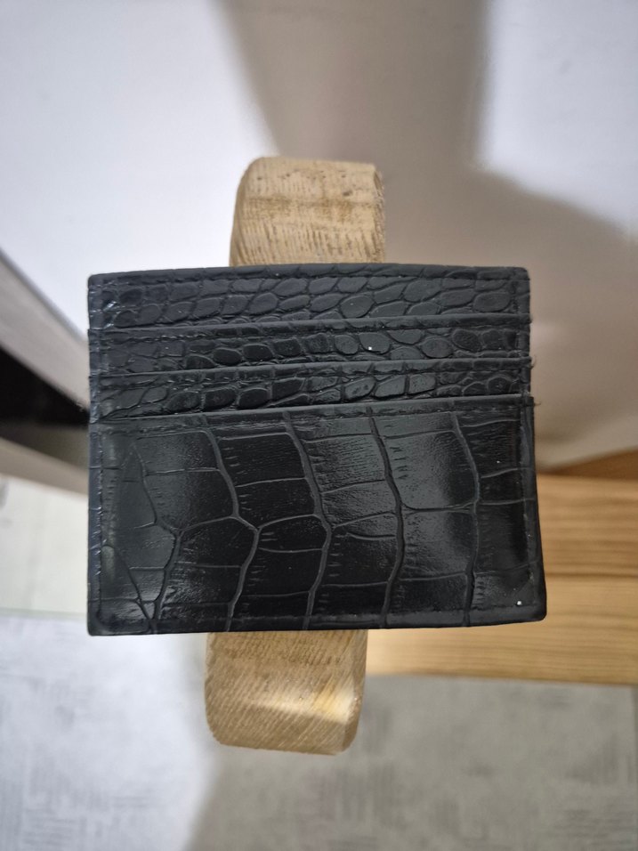 Siyah Deri Yılan Desenli Cüzdan - Görsel 3