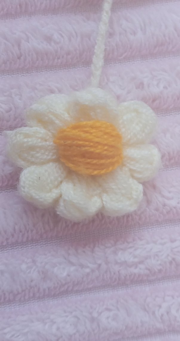 papatyalı örgü toka - Görsel 4