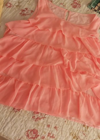 Pembe Fırfırlı Midi Hamile Eteği - Görsel 4