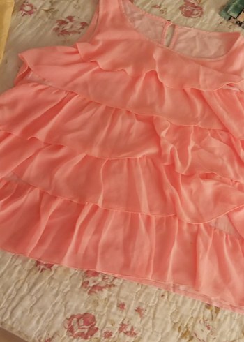 Pembe Fırfırlı Midi Hamile Eteği - Görsel 5