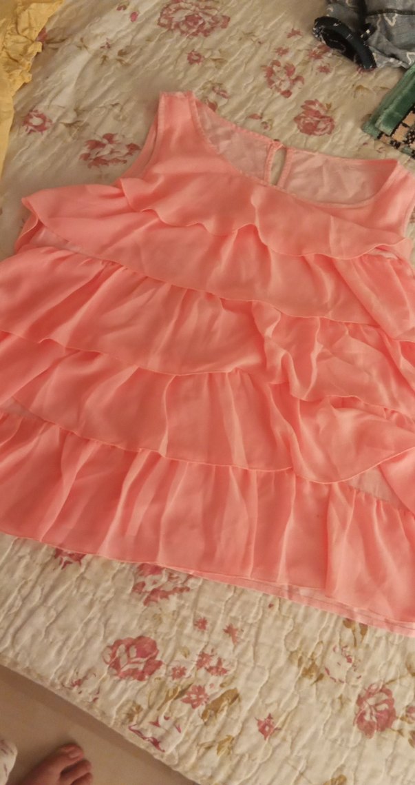 Pembe Fırfırlı Midi Hamile Eteği - Görsel 4