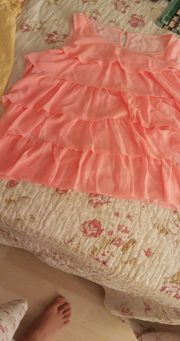 Pembe Fırfırlı Midi Hamile Eteği - Görsel 3