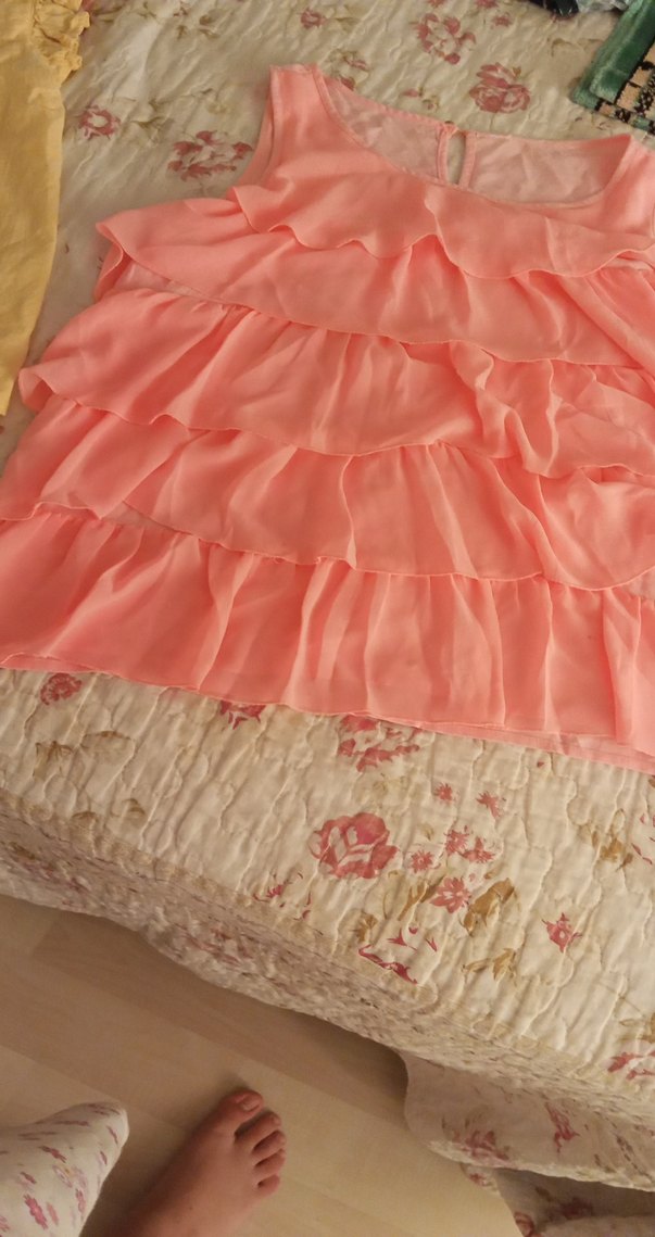 Pembe Fırfırlı Midi Hamile Eteği - Görsel 2