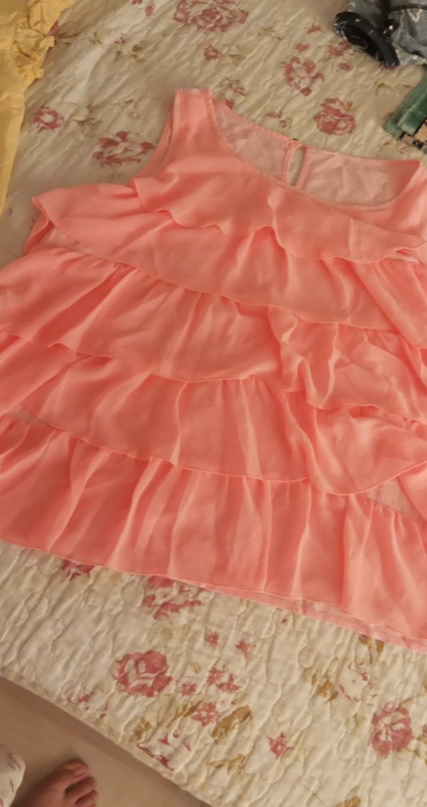 Pembe Fırfırlı Midi Hamile Eteği - Görsel 5