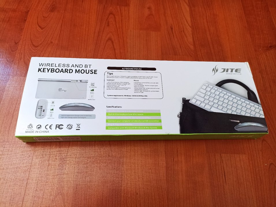 KM-17 Kablosuz Beyaz Gri Klavye ve mouse - Görsel 2