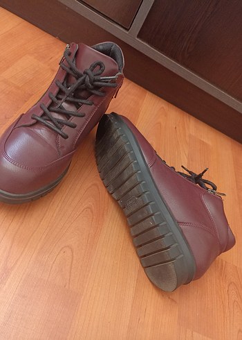 Bordo Kadın Bağcıklı Bot - Görsel 4