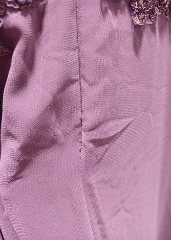 Mor Drapeli Uzun Abiye Elbise - Görsel 10