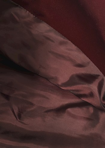 Bordo Uzun Kadın Kaban - Görsel 5