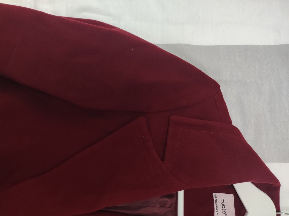 Bordo Uzun Kadın Kaban - Görsel 4