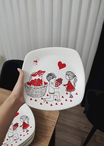 keramika marka 6 adet servis tabağı - Görsel 4