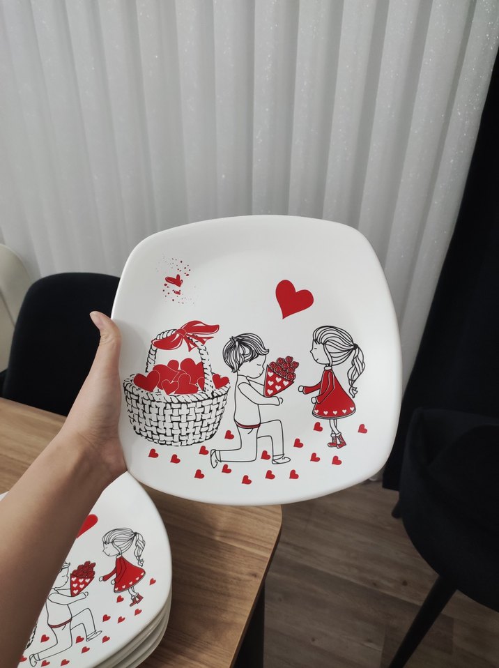 keramika marka 6 adet servis tabağı - Görsel 4