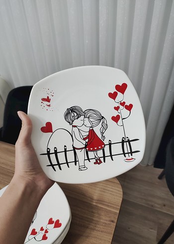 keramika marka 6 adet pasta tabağı - Görsel 3